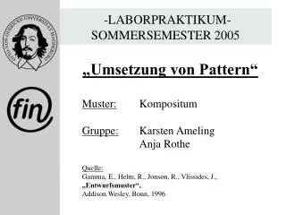 laborpraktikum sommersemester 2005