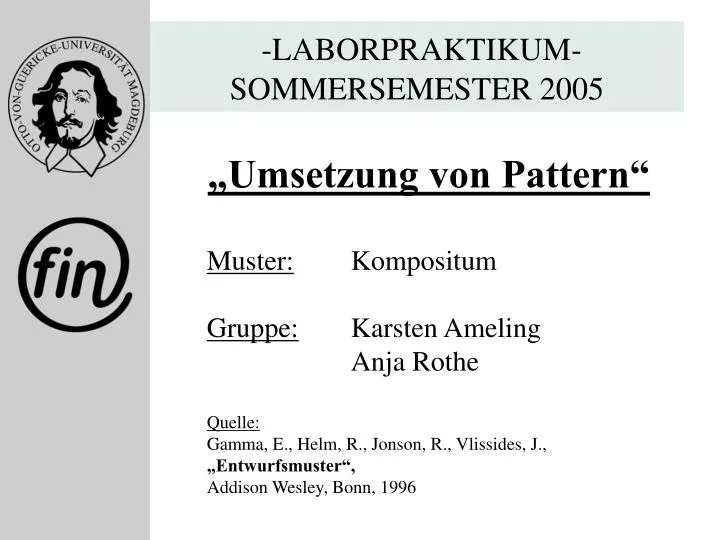 laborpraktikum sommersemester 2005