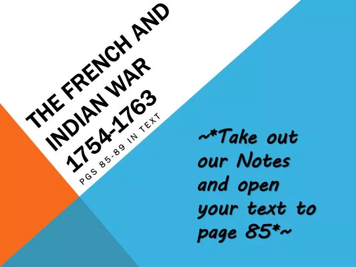 the french and indian war 1754 1763