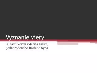 vyznanie viery