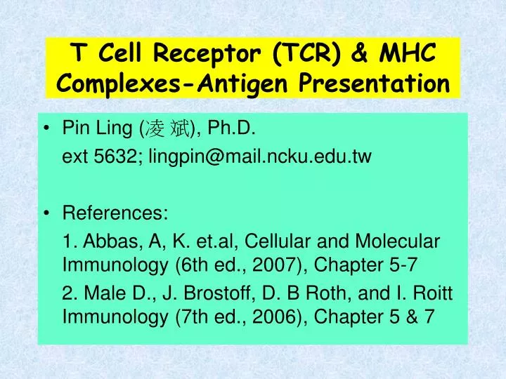 t cell receptor tcr mhc complexes antigen presentation