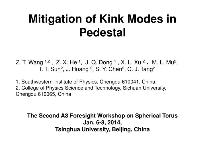 mitigation of kink modes in pedestal