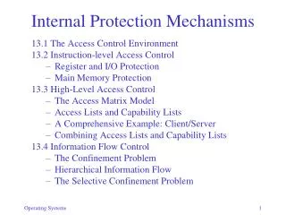 Internal Protection Mechanisms