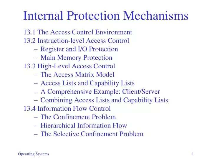 internal protection mechanisms