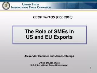 OECD WPTGS (Oct. 2010)