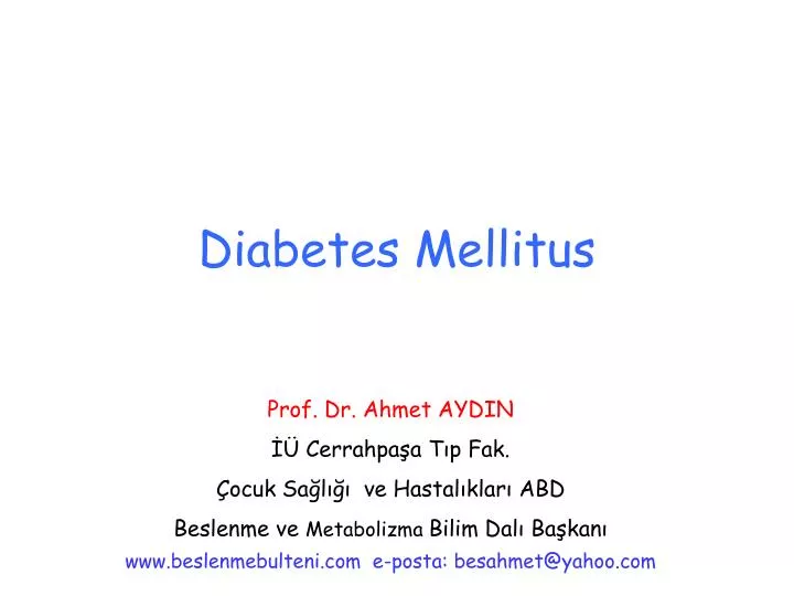 diabetes mellitus