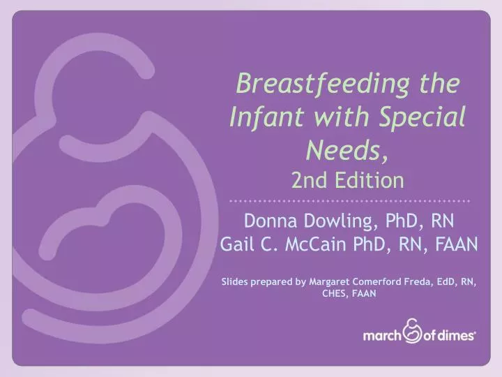 breastfeeding the infant with special needs 2nd edition