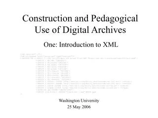 Construction and Pedagogical Use of Digital Archives