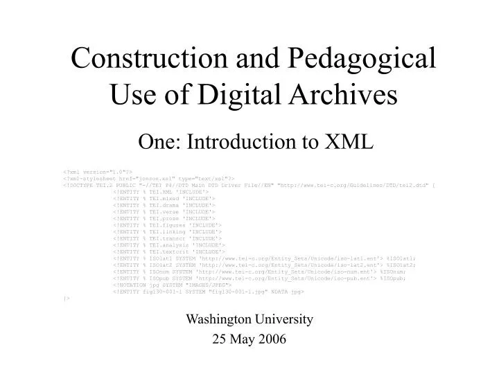 construction and pedagogical use of digital archives
