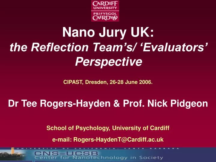 nano jury uk the reflection team s evaluators perspective