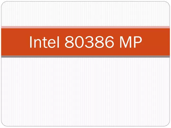 intel 80386 mp