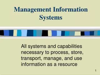 Management Information Systems