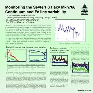 Monitoring the Seyfert Galaxy Mkn766 Continuum and Fe line variability
