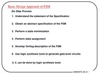 Basic Design Approach of FSM