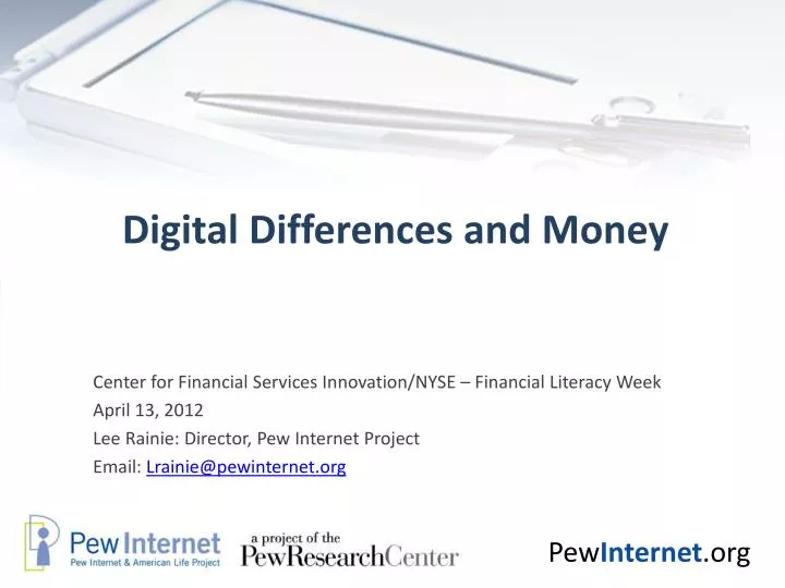 digital differences and money