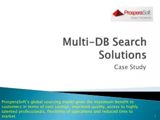 Multi-DB Search Solutions