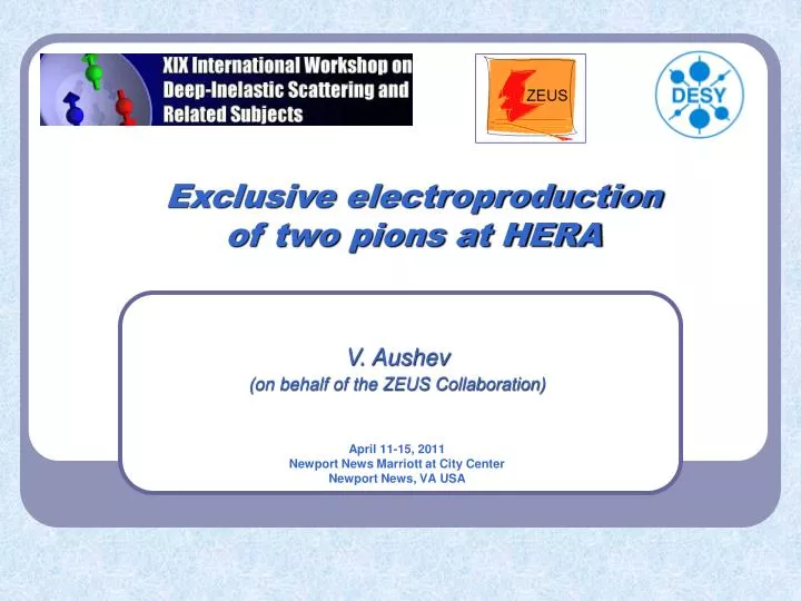 exclusive electroproduction of two pions at hera