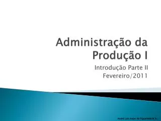 administra o da produ o i