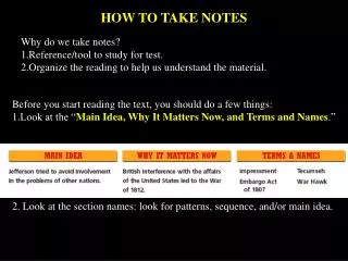 HOW TO TAKE NOTES