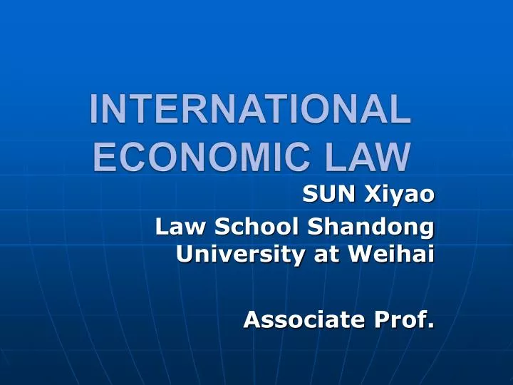 international economic law
