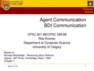 Agent Communication BDI Communication