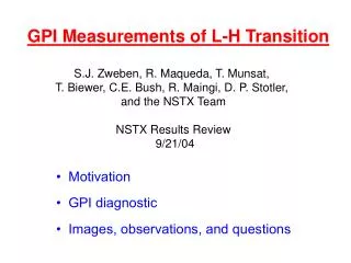 GPI Measurements of L-H Transition