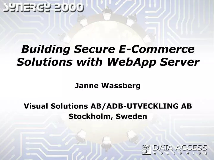 building secure e commerce solutions with webapp server