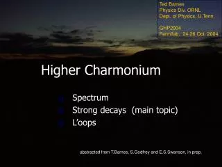 Higher Charmonium