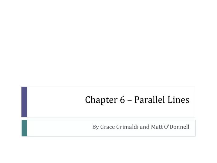 chapter 6 parallel lines
