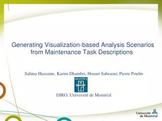 Generating Visualization-based Analysis Scenarios from Maintenance Task Descriptions