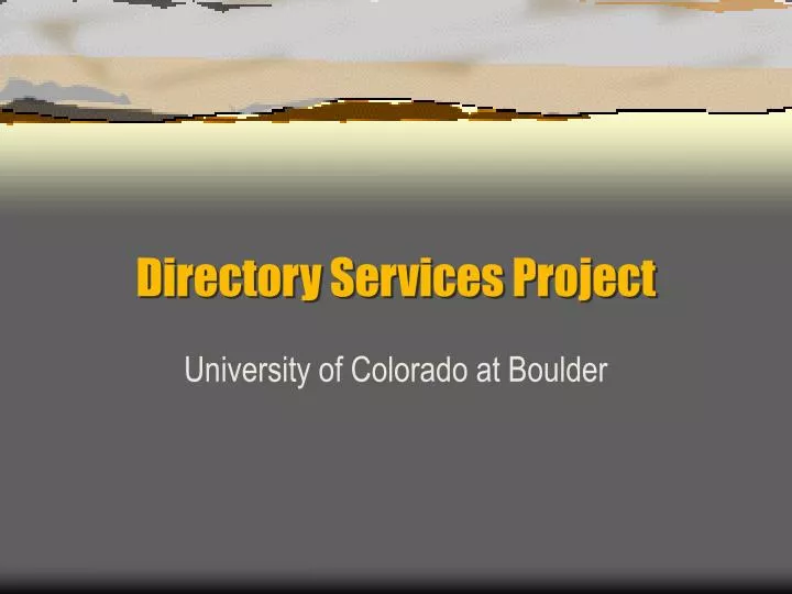 directory services project