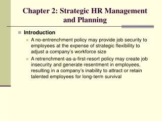 Chapter 2: Strategic HR Management and Planning