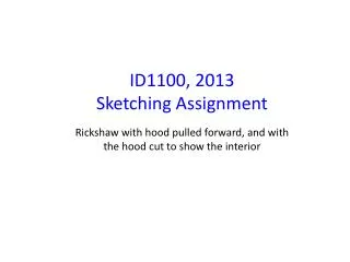 ID1100, 2013 Sketching Assignment