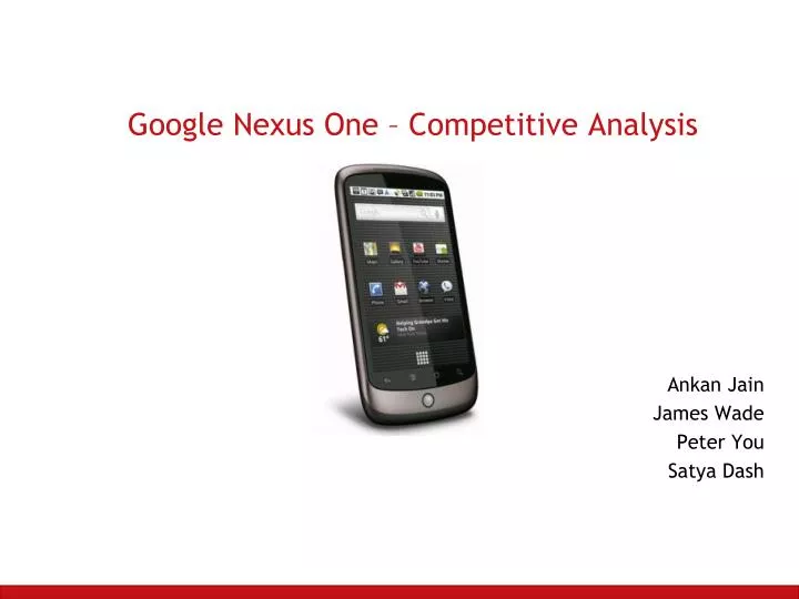google nexus one competitive analysis