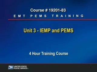 Unit 3 - IEMP and PEMS