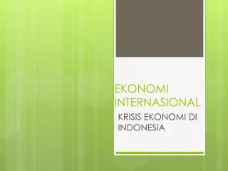 ekonomi internasional