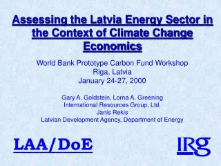 Assessing the Latvia Energy Sector in the Context of Climate Change Economics