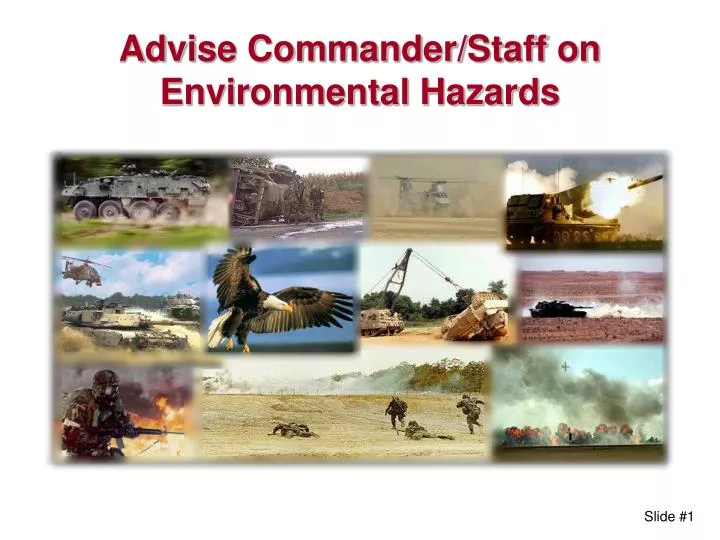 advise commander staff on environmental hazards