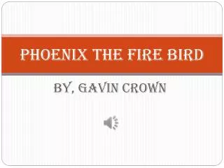 Phoenix the fire bird