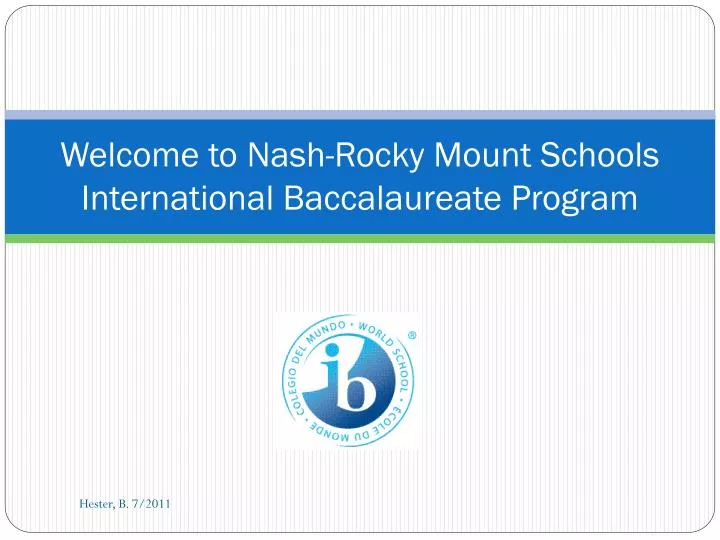 welcome to nash rocky mount schools international baccalaureate program