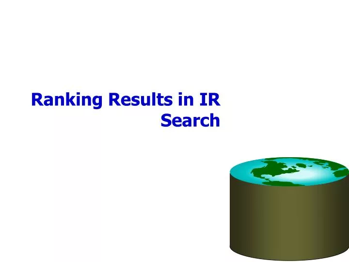 ranking results in ir search