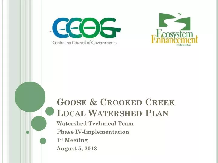 goose crooked creek local watershed plan