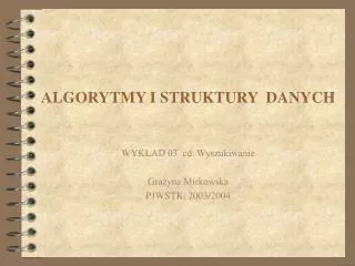 algorytmy i struktury danych