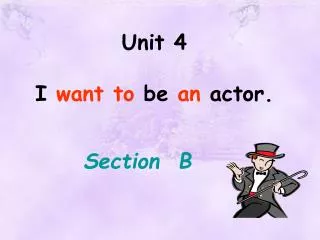 Unit 4 I want to be an actor.