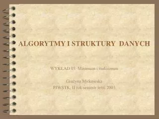 algorytmy i struktury danych