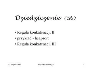 dziedziczenie cd