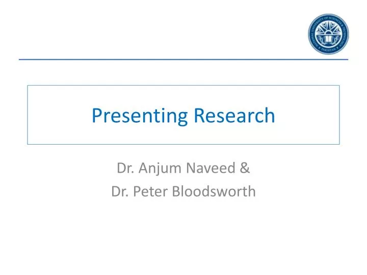 presenting research