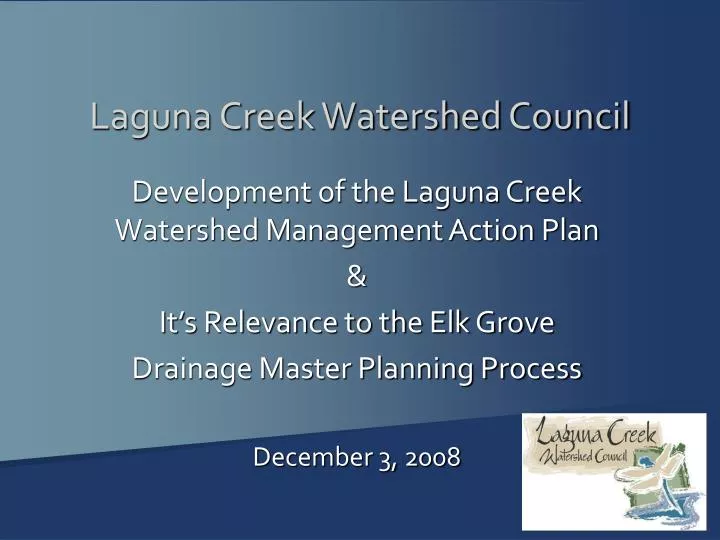 laguna creek watershed council
