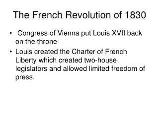 The French Revolution of 1830