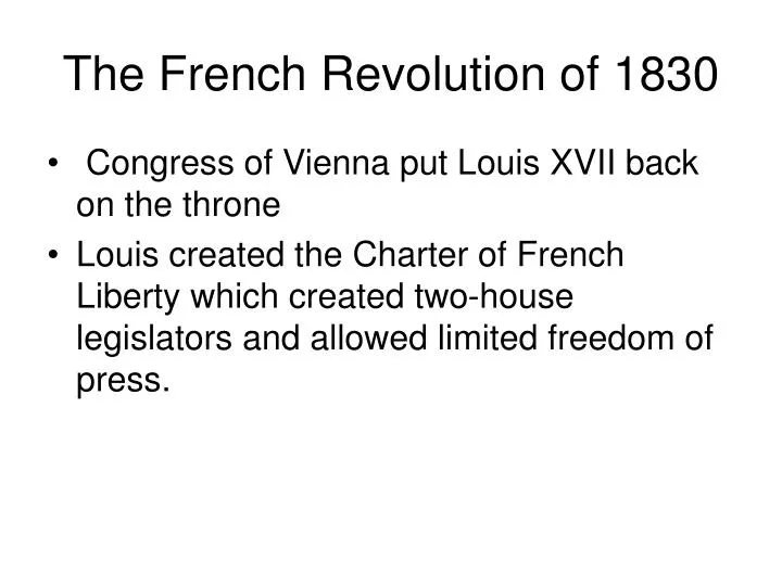 the french revolution of 1830